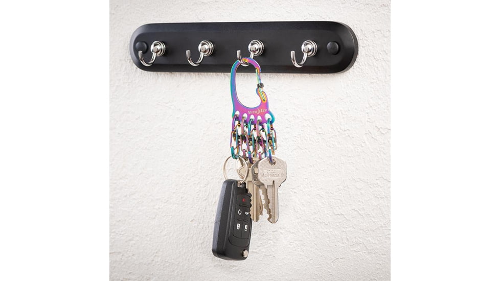 Nite Ize BigFoot Locker KeyRack Stainless Steel, Spectrum, KLKBF-07-R3
