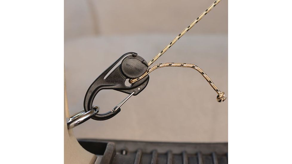 Nite Ize CamJam Cord Tightener - 2 Pack with 8 ft. Rope, Black, Small, NCJ-25-2R3