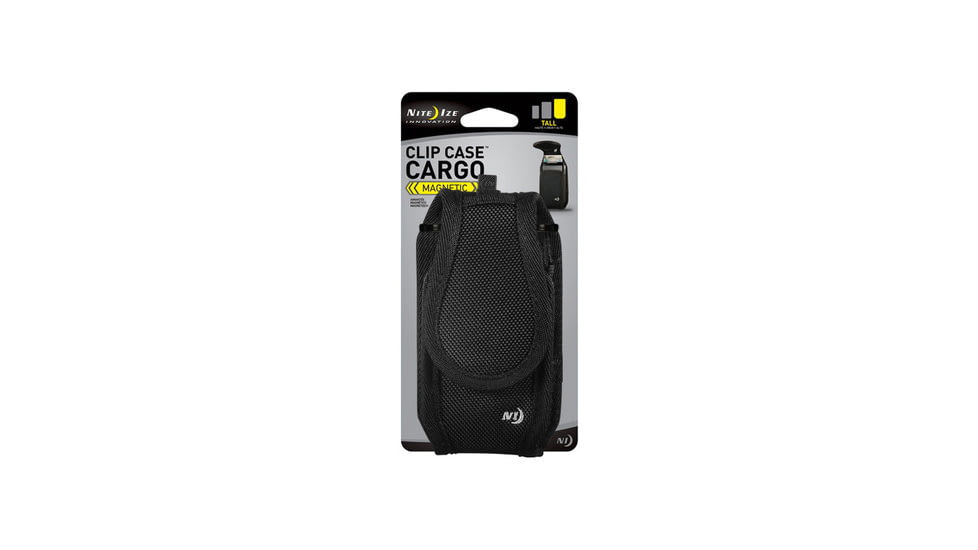 Nite Ize Clip Case Cargo Universal Rugged Holster, Magnet Tall - Black CCCT-03-MAG01
