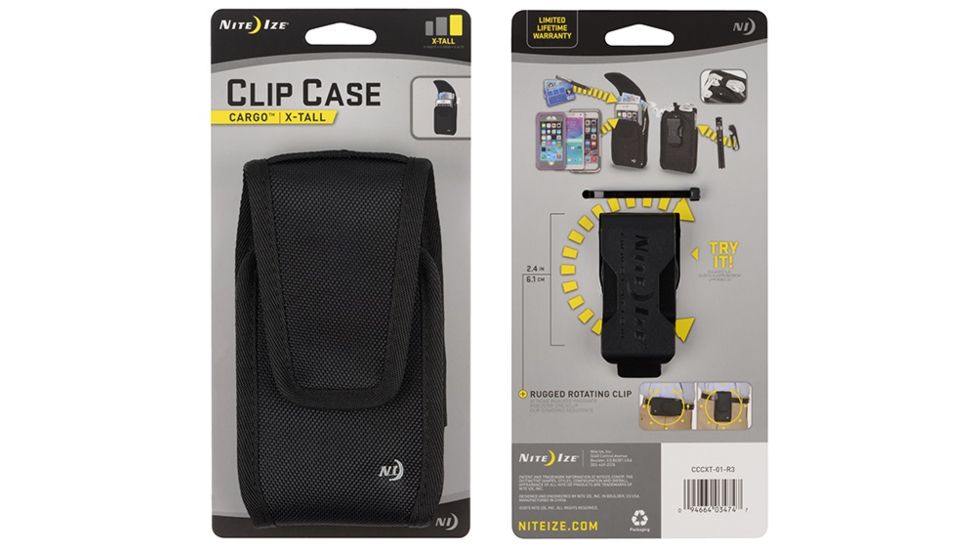 Nite Ize Clip Case Cargo Holster,Black,Extra Tall CCCXT-01-R3