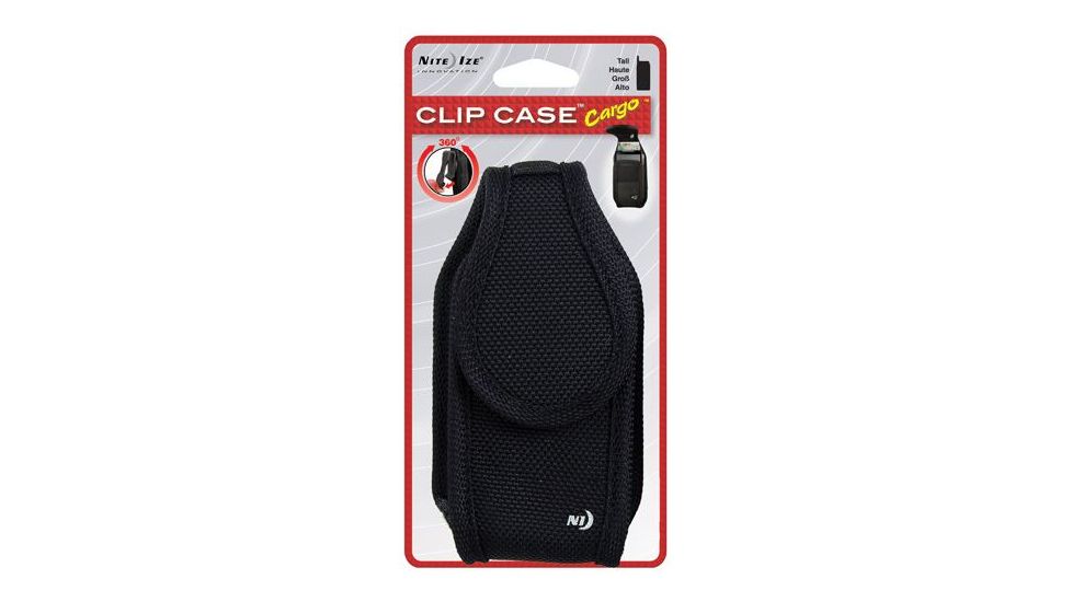 Nite Ize Clip Case Cargo Universal Rugged Holster, Tall - Black CCCT-03-01