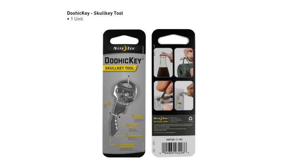 Nite Ize DoohicKey SkullKey Multi-Tool KMTSK-11-R3