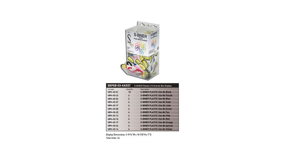Nite Ize Figure S Plastic Biner, Assorted 908601