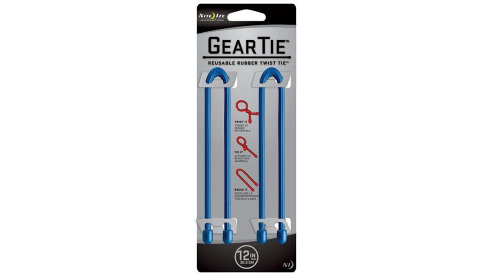 Nite Ize Gear Tie 12in Blue 2pk