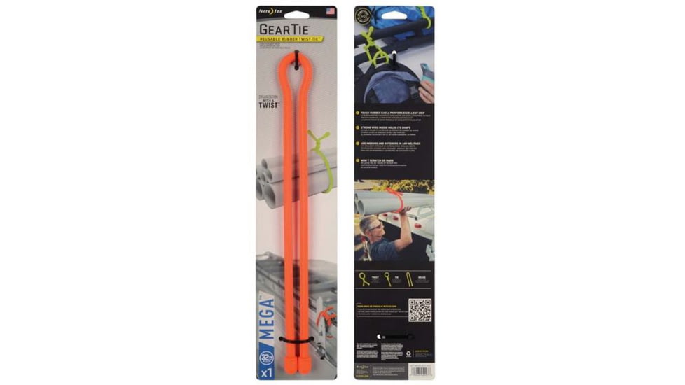 Nite Ize Gear Tie Mega Twist Tie, Bright Orange, 32 in, GTM32-31-R3
