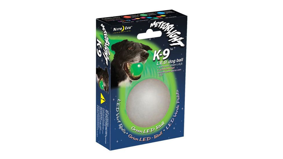 Nite Ize MeteorLight Ball LED Light Up Dog Ball, Colors Nite Ize MeteorLight Ball LED Light Up Dog Ball - Green