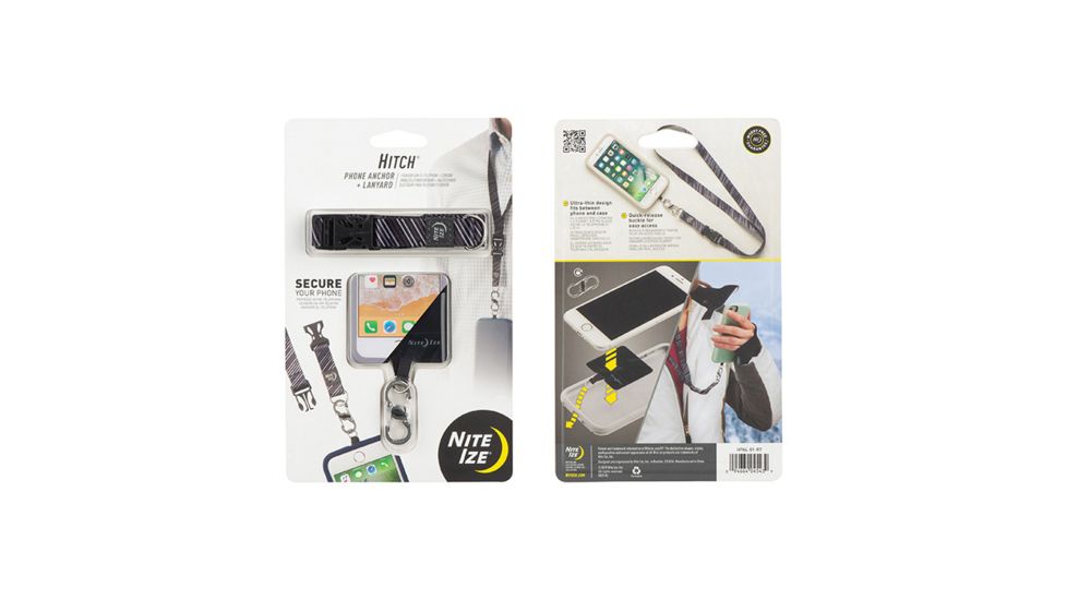Nite Ize Hitch Phone Anchor Plus Lanyard, Black, One Size HPAL-01-R7