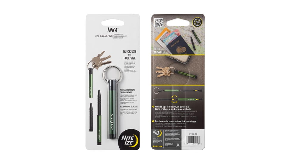 Nite Ize Inka Key Chain Pen, Olive, IP2-08-R7