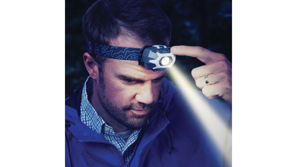 Nite Ize INOVA STS PowerSwitch Rechargeable Headlamp - 280 Lumens, Grey/Glacier, HRSA-02-R7