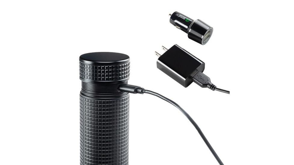 Nite Ize INOVA T11R Rechargeable Tactical Flashlight and Power Bank, Black, T11RA-01-R8