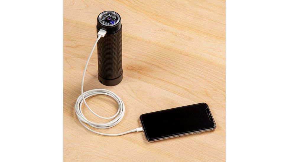 Nite Ize INOVA T11R Rechargeable Tactical Flashlight and Power Bank, Black, T11RA-01-R8