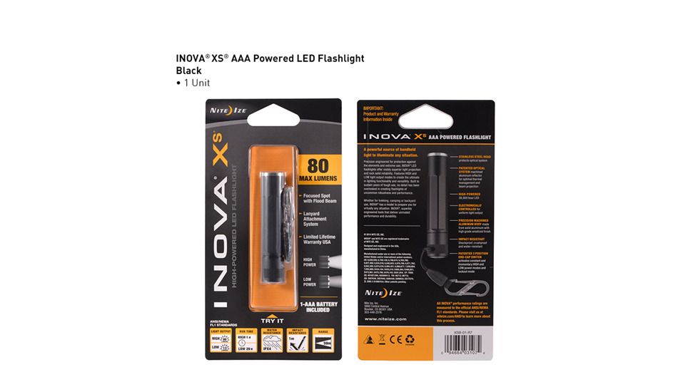 INOVA® XS® - AAA Powered LED Flashlight