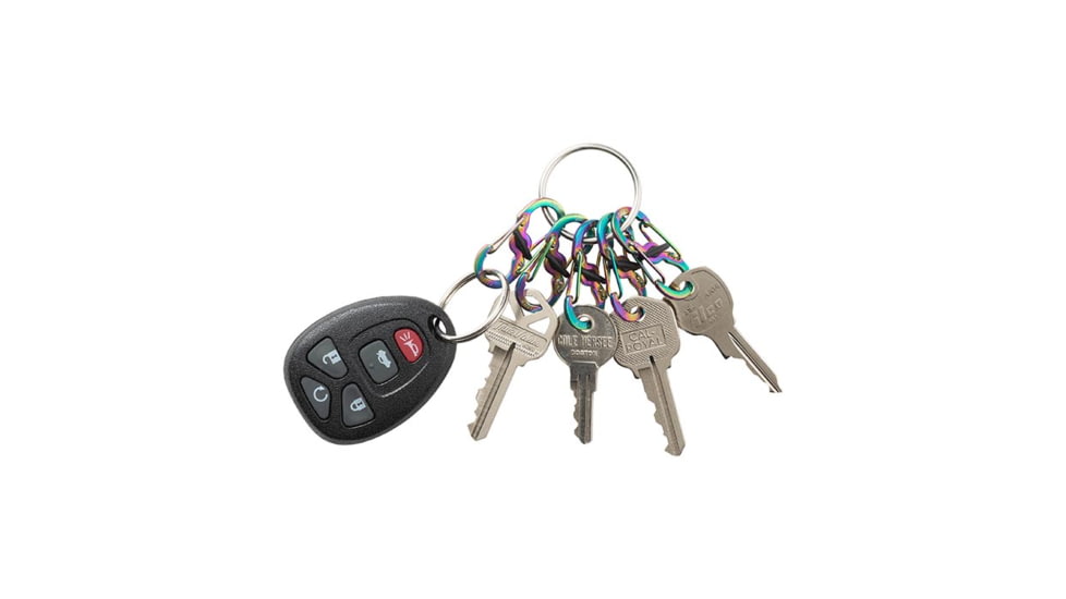 Nite Ize KeyRing Locker S-Biner Stainless Steel, Spectrum, KRGSM-07-R3