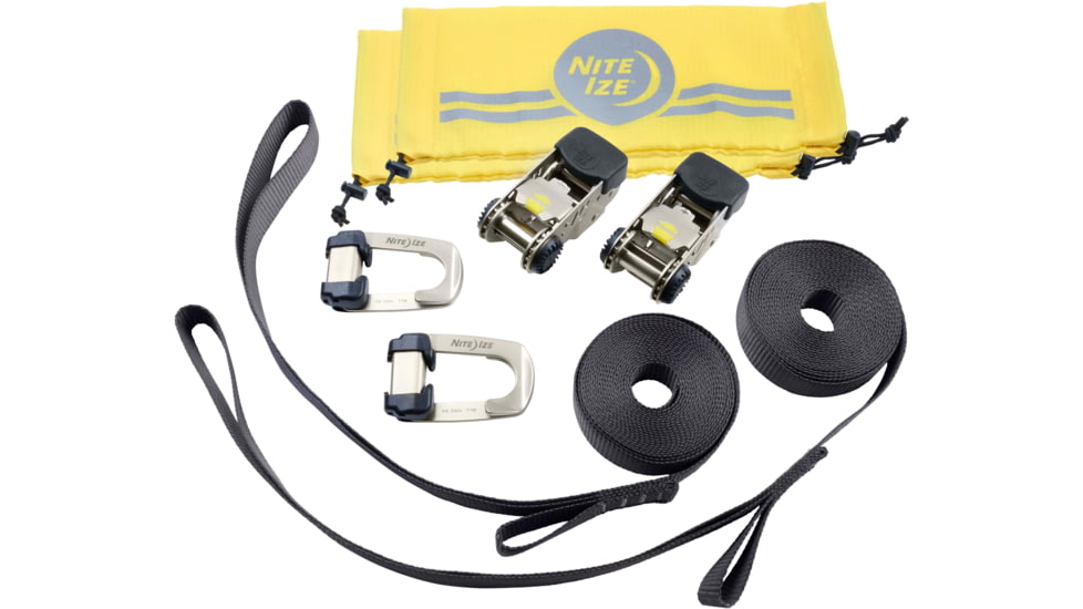 Nite Ize CamJam Hooklock Ratchet Strap System, Large, Black, CJRHL15-09-2R8