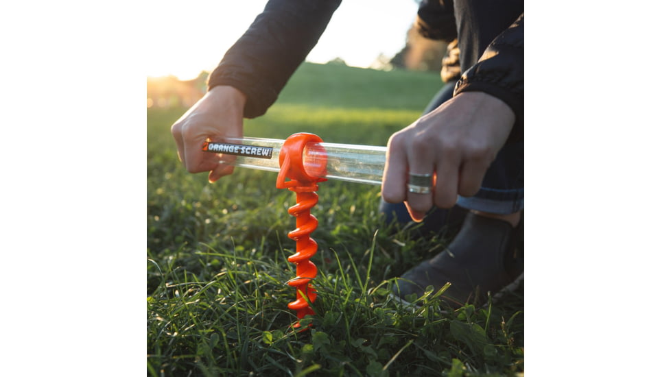 Nite Ize Orange Screw Small Ultimate Ground Anchor - 4 Pack