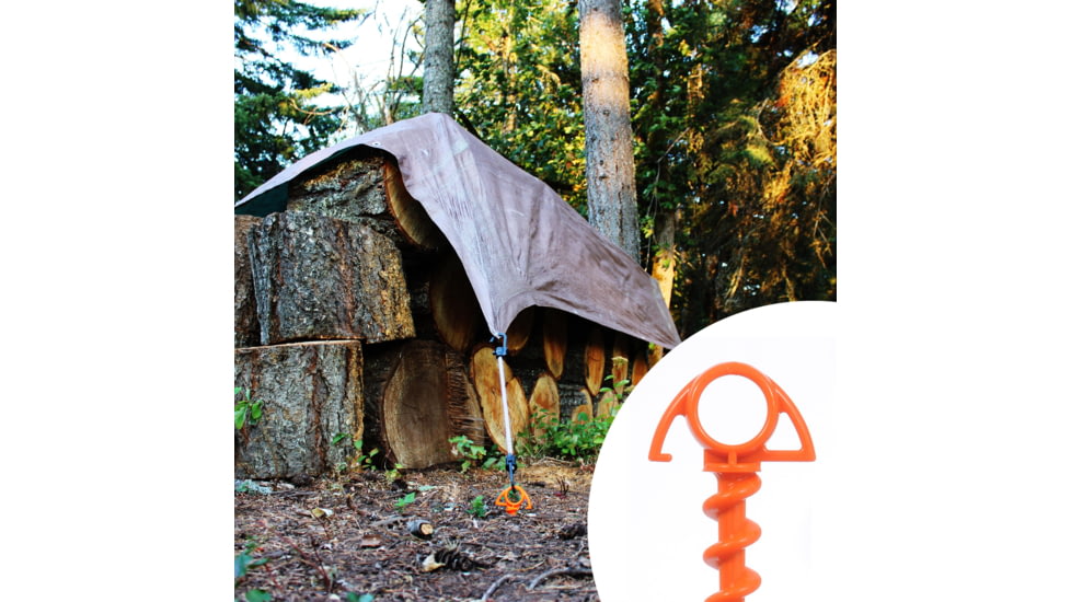Nite Ize Orange Screw Small Ultimate Ground Anchor - 4 Pack