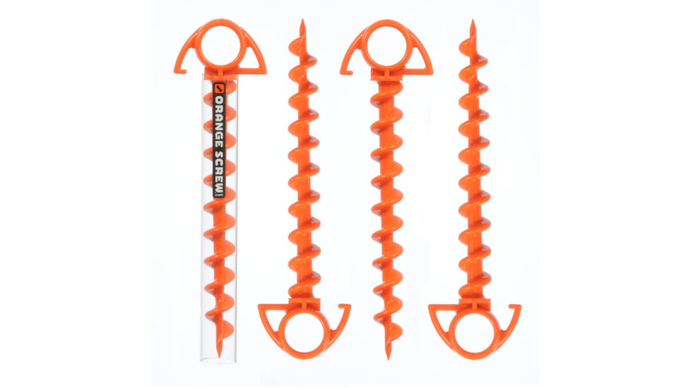 Nite Ize Orange Screw Small Ultimate Ground Anchor - 4 Pack