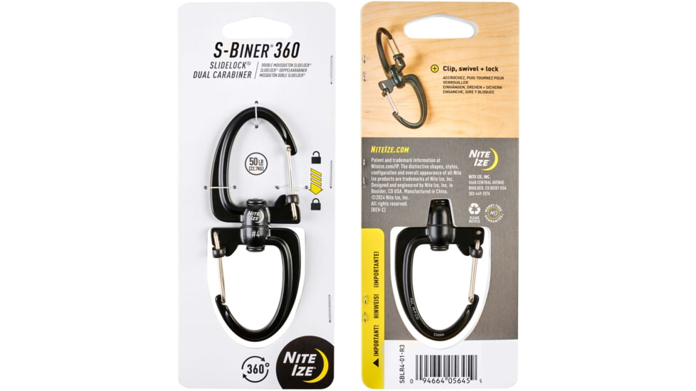 Nite Ize S-biner 360 Slidelock Dual Carabiner NISBLR4-01-R3