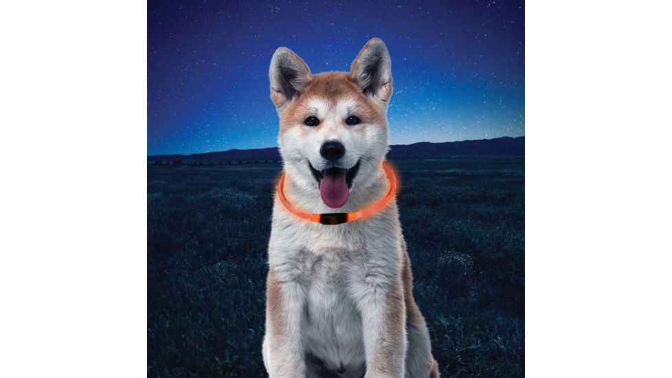 Nite Ize NiteHowl LED Dog Safety Necklace, Orange, NHO-19-R3