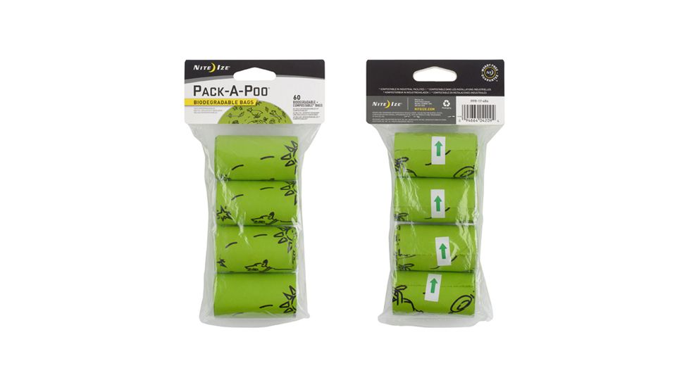 Nite Ize Pack-A-Poo Biodegradable Refill Bags, 4 Pack, PPR-17-4R4