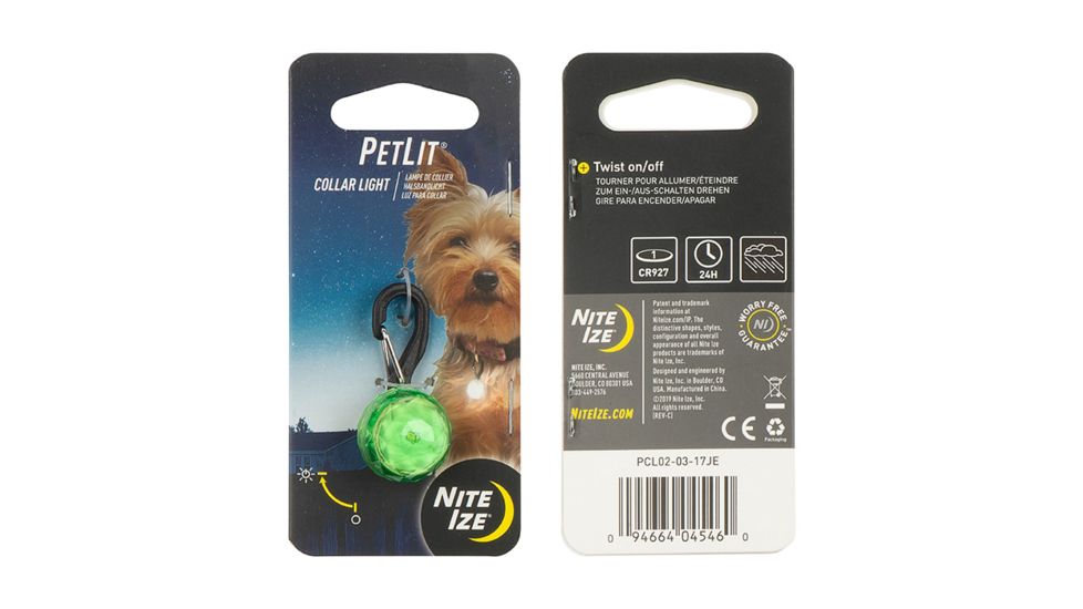 Nite Ize PetLit Collar Light, Lime PCL02-03-17JE