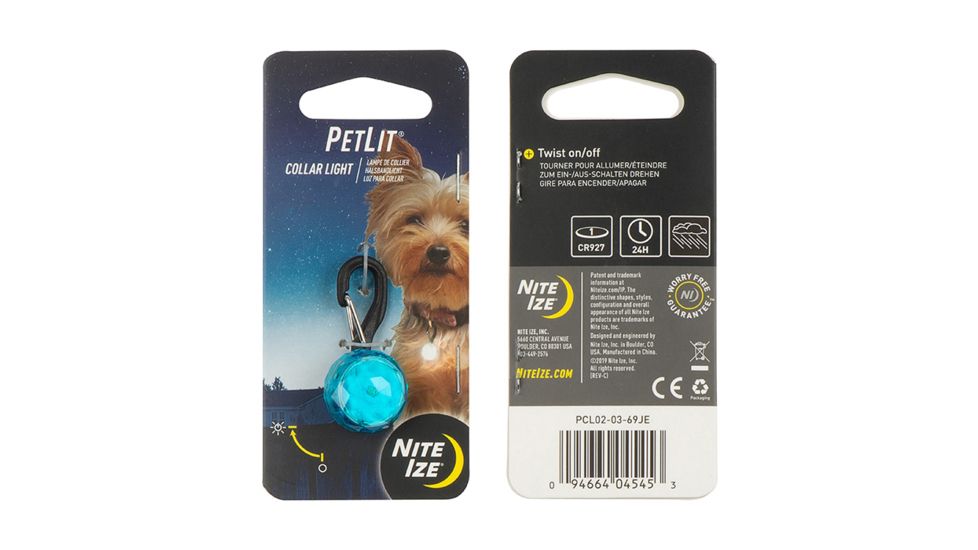 Nite Ize PetLit Collar Light, Turquoise PCL02-03-69JE