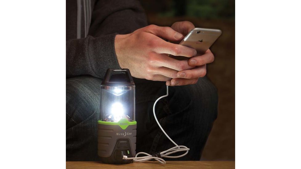 Nite Ize Radiant 300 Lumens Rechargeable Lantern, Green/Grey, R300RL-17-R8