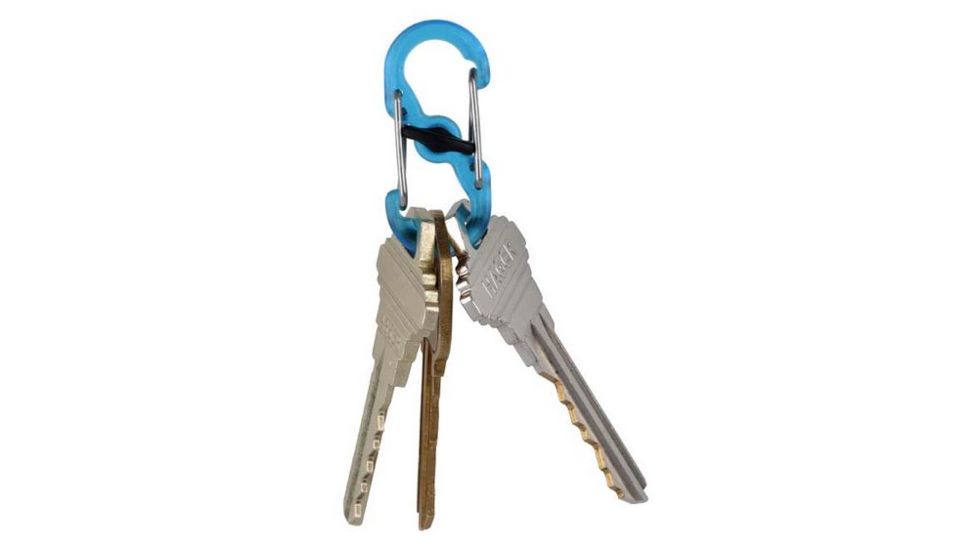 Nite Ize S-Biner Plastic MicroLock 2pk Translucent Blue LSBPM-03T-2R3