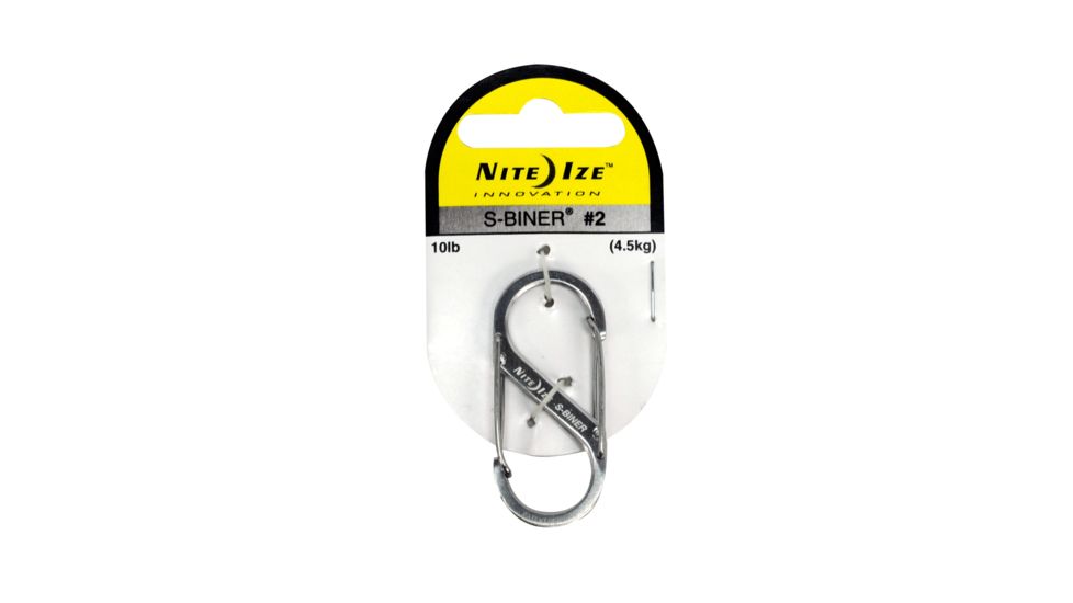 Nite Ize SB2-03-11 S-Biner Versatile Carry Biners - Size 2 - Stainless SB2-03-11