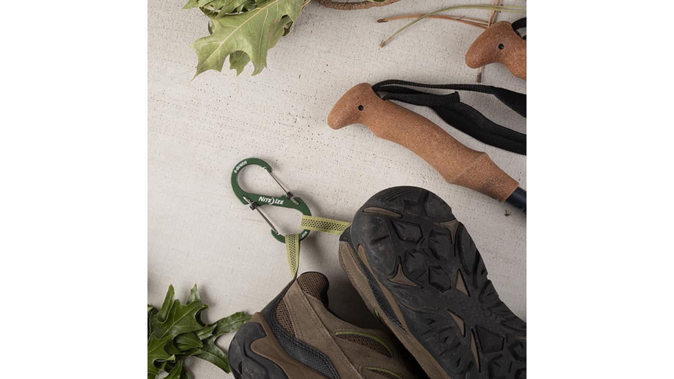 Nite Ize S-Biner SlideLock Aluminum, Olive, #4, LSBA4-08-R6