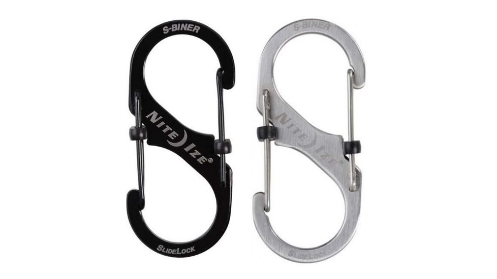 Nite Ize S-Biner SlideLock Steel - #3, Black, Stainless