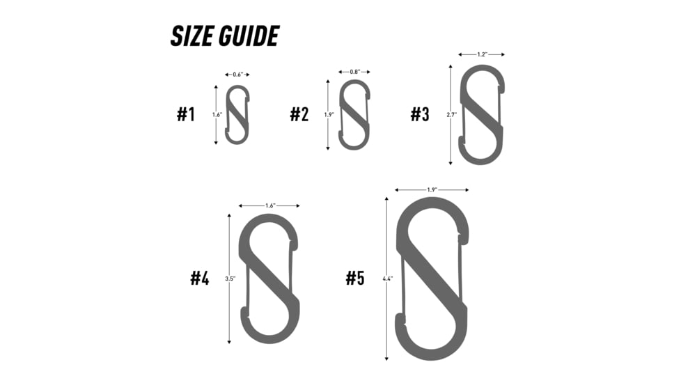 Nite Ize S-Biner Stainless Steel Dual Carabiner, Size 3, 3 Pack, Black, SB3-A1-3R3