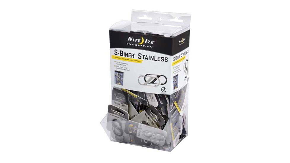 Nite Ize S-biners Dual Carabiner Size #2 Gravity Bin Display - SBGB-02-A2