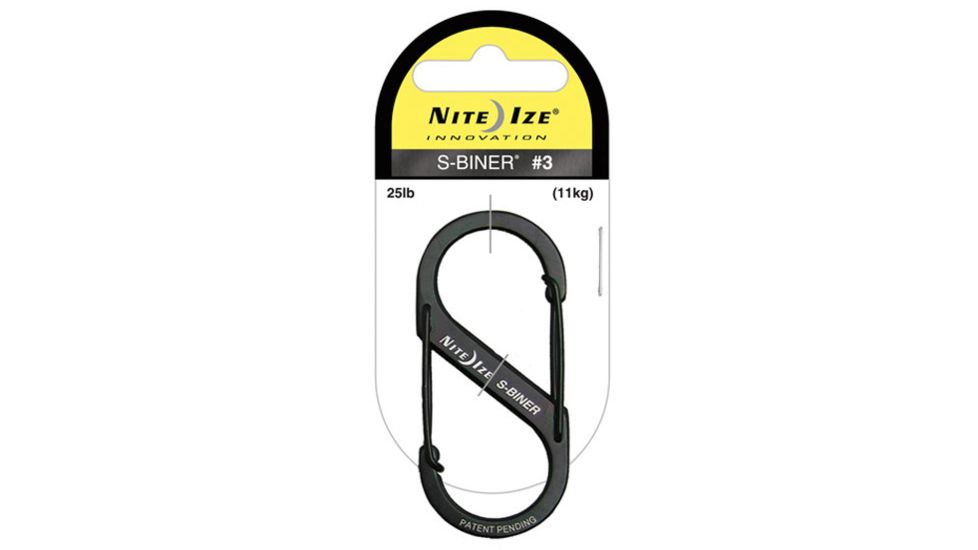 Nite Ize SB3-03-01 S-Biner Versatile Carry Biners - Size 3 - Black