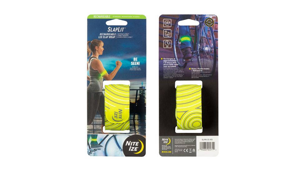 Nite Ize SlapLit Rechargeable LED Slap Wrap, Neon Yellow SLPR-33-R3