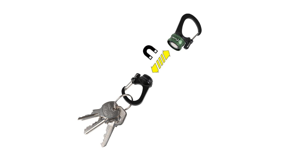 Nite Ize SlideLock 360 Magnetic Locking Dual Carabiner, Olive, MSBL-08-R7