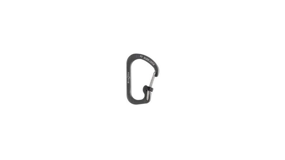 Nite Ize SlideLock Carabiner Aluminum No2, Smoke, CSLA2-09-R6