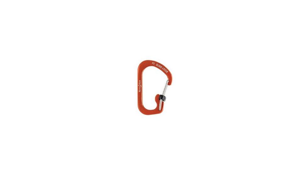 Nite Ize SlideLock Carabiner Aluminum No2, Orange, CSLA2-19-R6