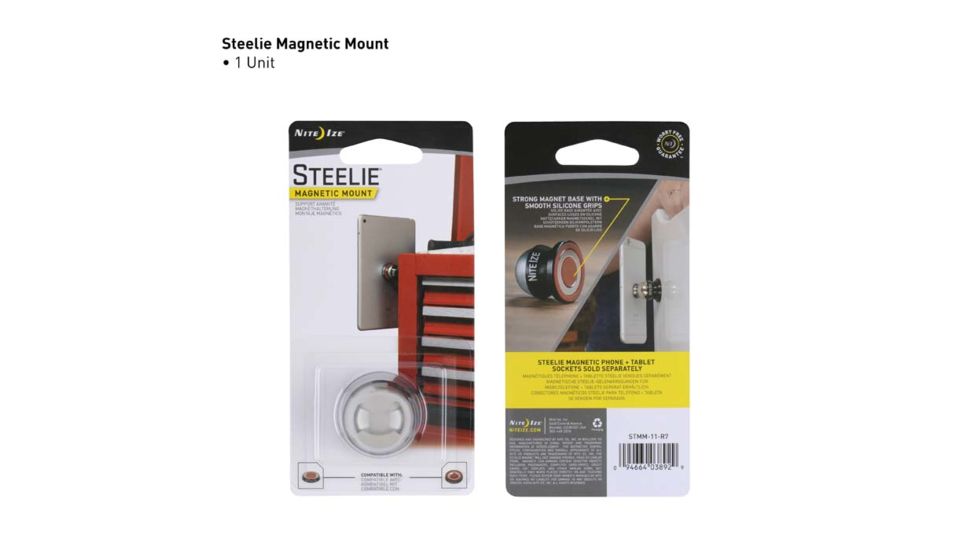 Nite Ize Steelie Magnetic Mount Components, Silver, STMM-11-R7