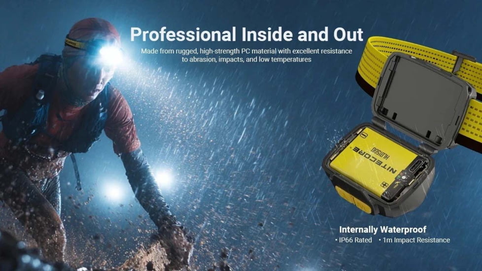 Nitecore UT27 MCT HLB1500 Li-ion Battery Pack/AAA 800 Lumens 3 Color Temperatures Running Headlamp