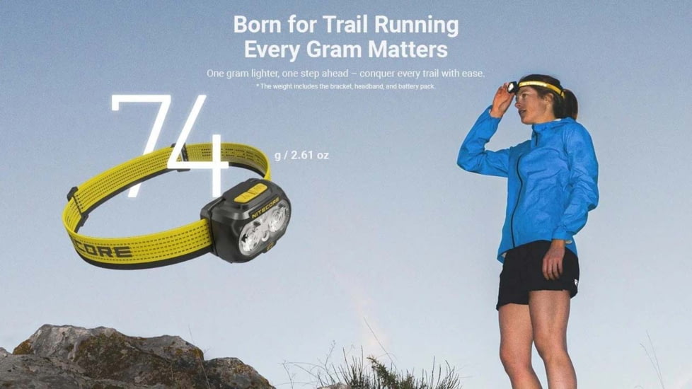 Nitecore UT27 MCT HLB1500 Li-ion Battery Pack/AAA 800 Lumens 3 Color Temperatures Running Headlamp