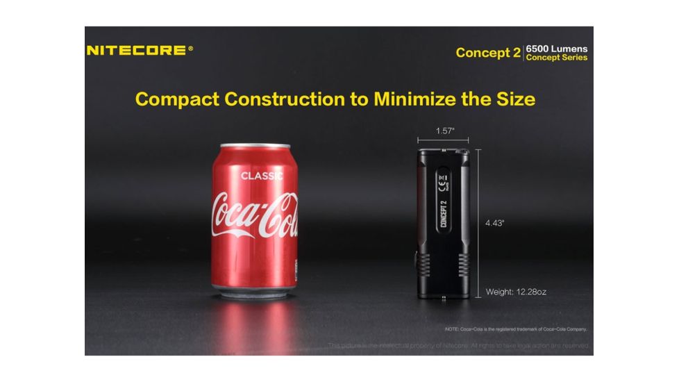 Nitecore Concept-2 4 x Built-In Battery Packs 4 x CREE XHP35 HD LED Rechargeable Ultra-Bright Flashlight, 6500 Lumens, Black, CONCEPT-2