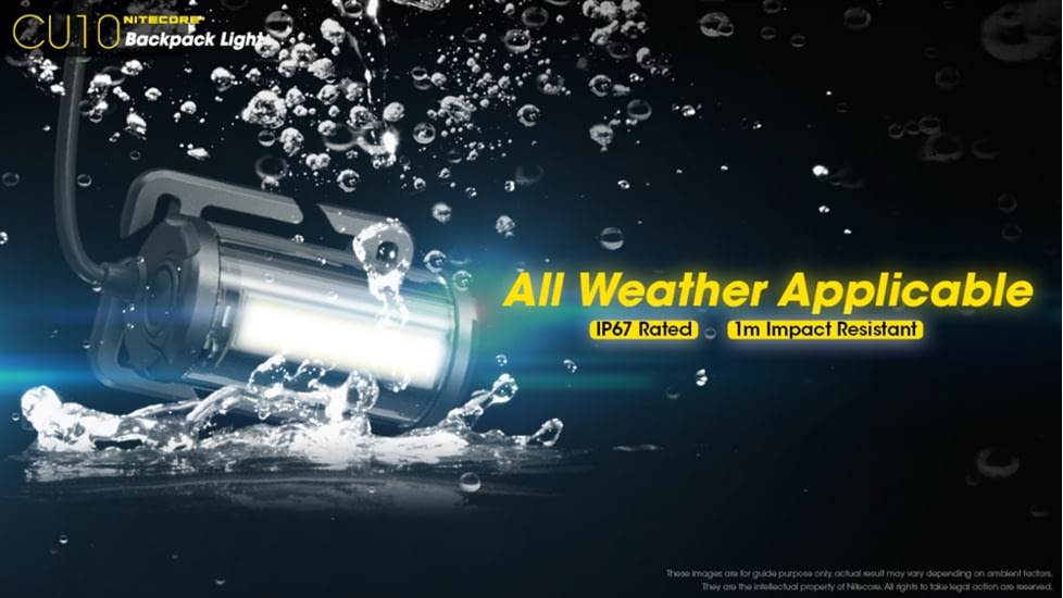 Nitecore CU10 220 Lumen Backpack Flashlight, Black, 6952506406807
