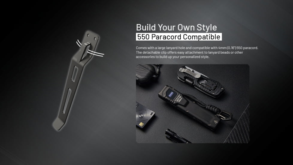 Nitecore EDC27 UHi 3100 Lumen Ultra Slim Flat EDC Flashlight, Black, EDC27UHI