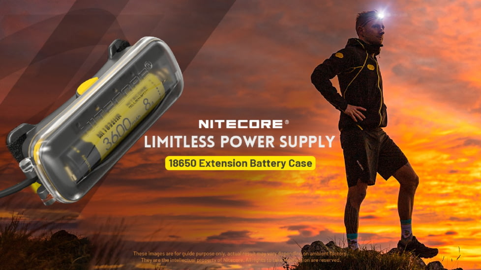 Nitecore Extension Battery Case for NU40/NU43/NU50, Black, ACC-NITE-186EBC