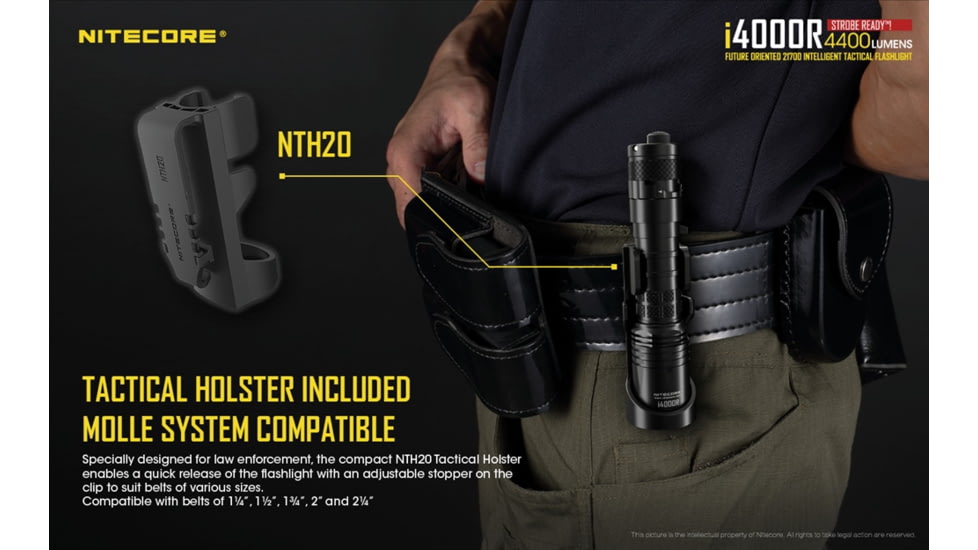 Nitecore i4000R 4400 Lumen USB-C Rechargeable LED Flashlight, Black, 6952506405848