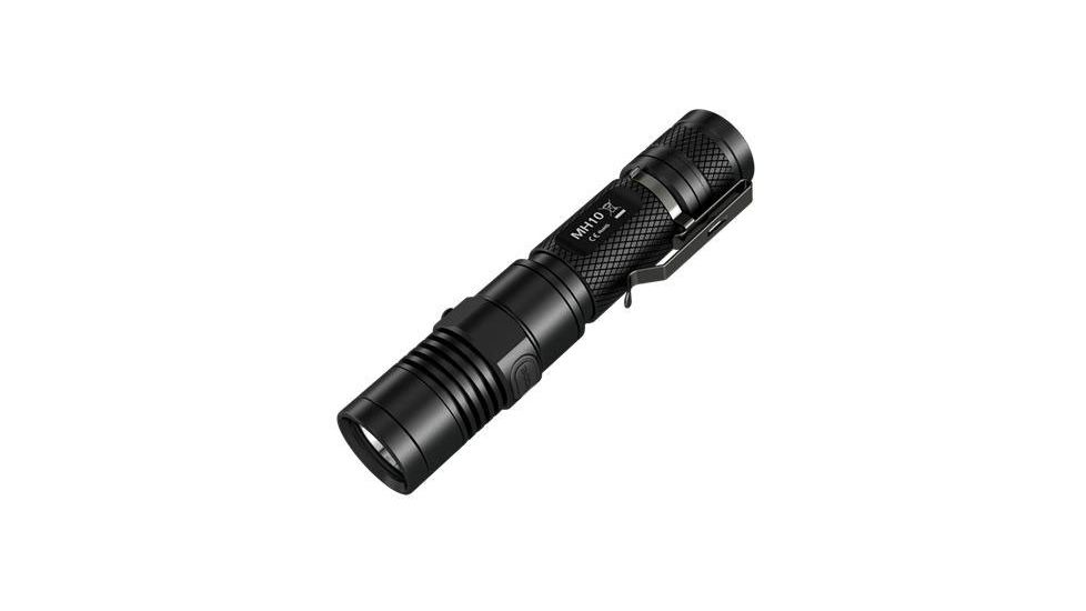 Nitecore MH10 Rechargeable LED Flashlight - CREE XM-L2 U2 LED - 1000 Lumens - Uses 1 x 18650 or 2 x CR123A, Black NITECORE-MH10
