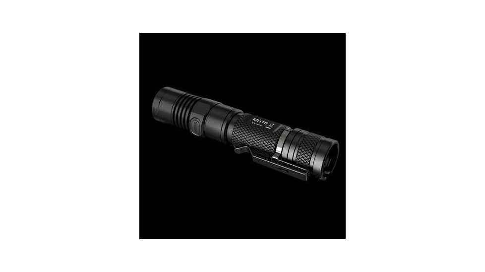 Nitecore MH10 Rechargeable LED Flashlight - CREE XM-L2 U2 LED - 1000 Lumens - Uses 1 x 18650 or 2 x CR123A, Black NITECORE-MH10