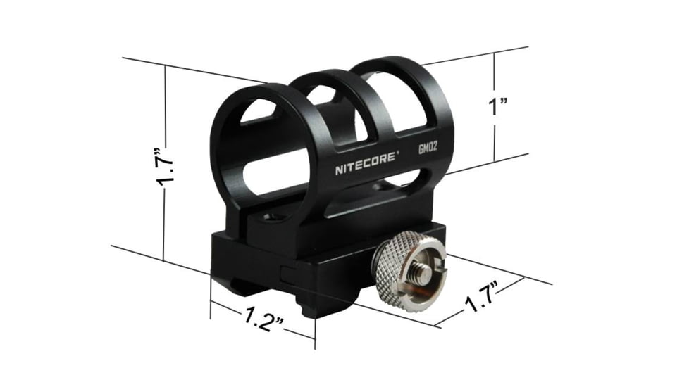 Nitecore Mount GM02 Rail Mount, 1in, Black, 6952506490394