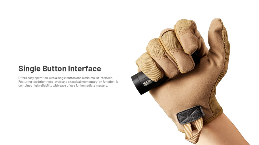 Nitecore MT1C Pro 1000 Lumen Rechargeable EDC Flashlight, Black, MT1CPRO